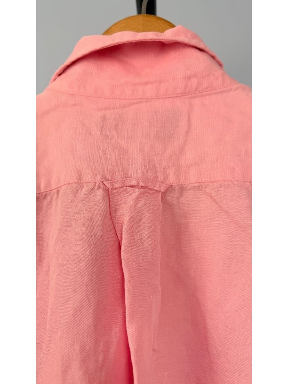Polo By Ralph Lauren Mens L Pink Linen-Silk Blend Short Sleeve Button-Up Shirt - Picture 8 of 13